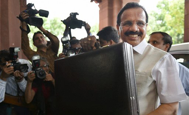 Railway minister Sadananda Gowdaarrive at the parliament to present the Rail Budget (Photo: AP) Railway minister Sadananda Gowdaarrive at the parliament to present the Rail Budget (Photo: AP)